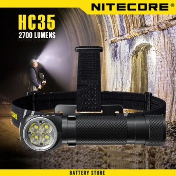 Orijinal Nitecore HC35 Far 2700 Lümen 4x CREE XP-G3 S3 Led Yeni Nesil 21700 L şeklinde 4000mAh Pil ile el feneri