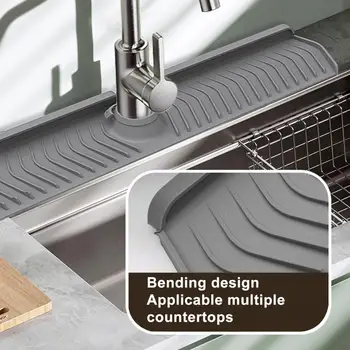 Musluk Tahliye Pedi Anti-deforme Uzun Ömürlü mutfak lavabo musluğu Splash Guard Mat Silikon lavabo musluğu Mat Mutfak Malzemeleri