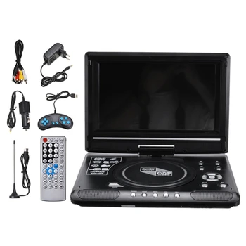 2022 YENİ 9.8 İnç Taşınabilir Ev Araba DVD Oynatıcı VCD CD Oyun TV Oynatıcı USB Radyo adaptör desteği FM Radyo Alma-AB Tak