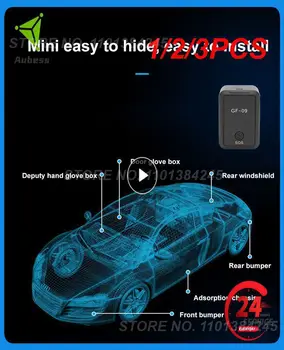 1/2/3 ADET Mini GF22 GF09 GPS İzci Araba Gerçek Zamanlı İzleme Anti-Hırsızlık Anti-kayıp Araba Bulucu Güçlü Manyetik Dağı Mesaj