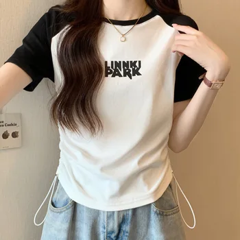 Kadın T Shirt Yaz Tees Kısa Kollu Pamuklu T-Shirt Harajuku Kawaii Gömlek Kadınlar için Ropa De Mujer Tops