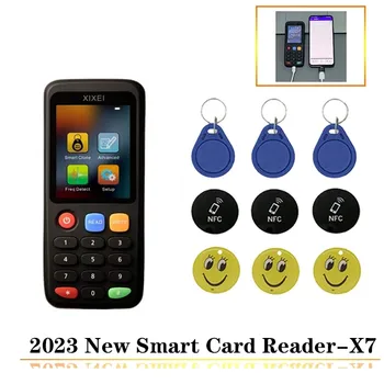 2023 Yeni Akıllı Okuyucu X7 Duplicateur ID / IC Etiket Kopya 13.56 MHz Anahtar NFC Etiketi Natg213 Fotokopi 125KHz Em4305 Kart Jetonu Yazıcı