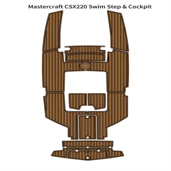 Mastercraft CSX220 Kokpit Pedi Tekne EVA Köpük Sahte Tik Güverte Zemin Mat Döşeme Destek Kendinden Yapışkanlı SeaDek Gatorstep Tarzı