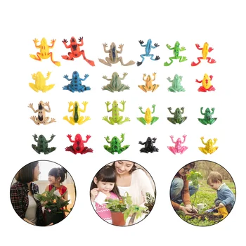 24 Adet Minyatür Dekorasyon Küçük Kurbağa Modeli Minyatür Kurbağalar Heykeli Figürleri Pvc Heykelleri Çocuk