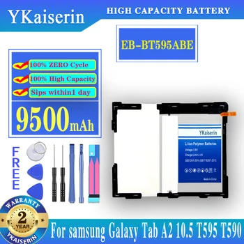 Samsung Yedek tablet bataryası EB-BT595ABE Samsung Galaxy Tab İçin A2 10.5 SM-T590 T595 tablet bataryası 9500mAh