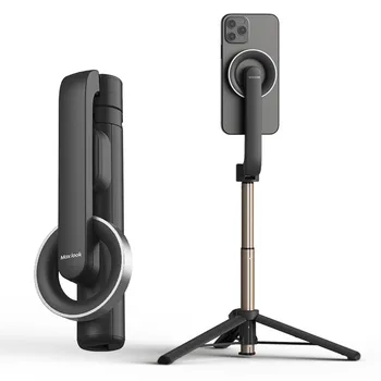 Taşınabilir Manyetik Selfie Sopa Tripod Magsafe iPhone 14 13 12 El Sabitleyici Çubuk Uzaktan Kumanda ile Samsung için