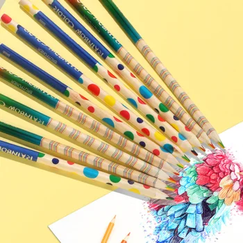 10 Adet / grup Gökkuşağı renkli kurşun kalem DIY Sevimli Kawaii Ahşap Renkli Kalem Ahşap Çocuk Okul Grafiti Çizim Boyama
