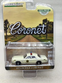 1: 64 1975 Dodge Coronet polis arabası Yüksek Simülasyon pres döküm araba Metal Alaşım Model Araba çocuk oyuncakları koleksiyonu hediyeler W703
