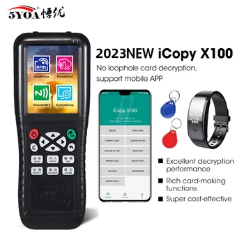 NFC Akıllı kart okuyucu Yazar RFID Fotokopi 125KHz 13.56 MHz USB Fob Programcı Kopya Şifreli Anahtar Ses Yayını İle X100