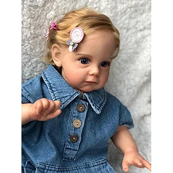 FBBD 60cm Reborn Bebekler Maggi 3D Cilt Gerçekçi Reborn Yürümeye Başlayan Kız Bebek Yumuşak Silikon Gerçek hayat Bebek Kız Uzun Saçlı
