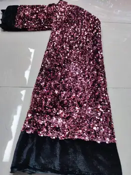 Deluxe Edition Nijeryalı Kadife Dantel Kumaş Bordo Glitter 2023 yüksek kaliteli dantel Afrika Dantel kumaş düğün elbisesi Fransız Dantel