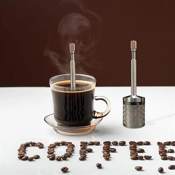 Paslanmaz Çelik Pres Tipi Kahve Filtresi Taşınabilir Seyahat Kahve Bira Filtreleri Kapsül Kolay Temiz Kullanımlık Basın Bardak Şişe