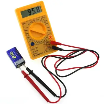 1 ADET LCD Dijital Multimetre AC/DC 750 / 1000V Dijital Mini Multimetre prob Voltmetre Ampermetre Ohm tester ölçer Gerilim Akım