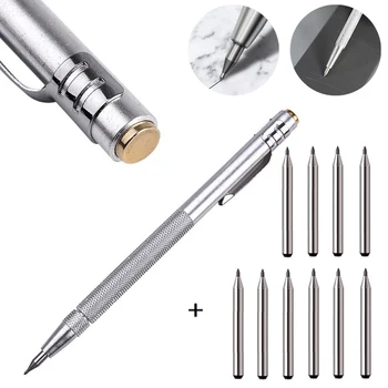 Elmas Kazıma Kalem Tungsten Çelik İpucu Scriber Klip Kalem İçin Güçlü Manyetik Seramik Cam Ahşap Taş Kabuk Metal İşaretleme Aracı