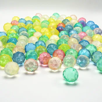 100 adet Fantezi Elmas Kabarık Topu Çocuk Küvet Katı Yüzen Su Elastik Kauçuk Zıplayan Toplar Renkli Anti Stres Oyuncak