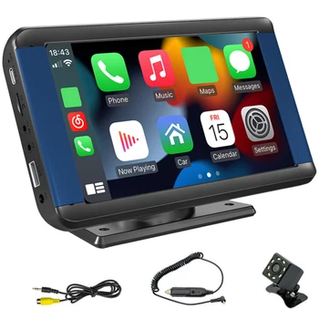 7 İnç Araba Radyo Kablosuz Otomatik Carplay FM Radyo Dahili Hoparlör MP5 Multimedya Oynatıcı Mirrorlink Bluetooth uyumlu Araba Radyo