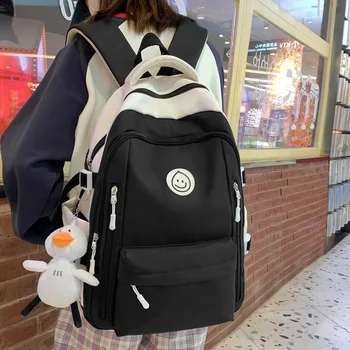 Kızların sırt çantası büyük kapasiteli sırt çantası Sen serisi düz renk çok yönlü sırt çantası ilköğretim ortaokul öğrencileri için