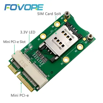 Mini PCI Express Adaptörü Mini PCI-E Yükseltici Kart MİNİ PCIE MİNİ PCI E Genişleme Kartı SIM Kart Yuvası 3G / 4G WWAN LTE GPS Kartları