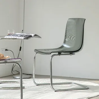 Plastik Relax Accent Sandalye Salonu İskandinav Yemek Şeffaf Sandalyeler Bireysel Tasarım Sillon Dormitorio Ev Mobilyaları WXH30XP
