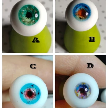 Yeni Renk 12/14/16 / 18mm Bebek Gözler için 1/3 1/4 1/6 Bjd Bebek Alçı Göz Küresi Renkli Dıy Kız Oyuncak Giyinmek Bebek Aksesuarları