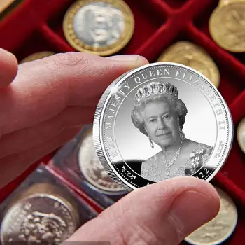 Hatıra parası Kraliçe Elizabeth Hatıra Paraları Majesty Hatıra Hediyeler Madalyon Malzemeleri Anıt Parti Aksesuarları