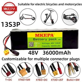 BMS+TOPLANIR V 2A Şarj cihazı ile 54,6 v E 48 V 36Ah 1000 W 13S3P Lityum İyon Pil-bisiklet Elektrikli Bisiklet Scooter 