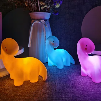 Noel Oyuncaklar Hediyeler Yaratıcı Karton Ayı Dinozor Unicorn Lamba Bebek Çocuk Yatak Odası Uyku Gece Lambası Doğum Günü Yeni Yıl için