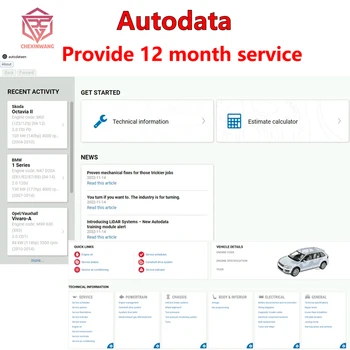 2024 Çevrimiçi Hesap Autodata 12 Ay Araba Kamyon Oto Veri Oto Tamir Yazılımı Çevrimiçi Hizmet Bir Yıl Güncelleme Desteği İngilizce