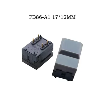4 ADET Tayvan PB86 A0 Gri Renk Anlık Sıfırlama Push Button Lambasız Tacct Anahtarı 4Pin DIP SPDT PCB dayanağı Kabuk Boyutu 12X17