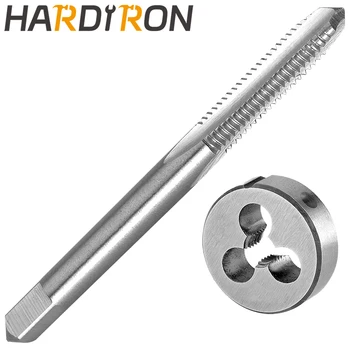 Hardiron M5 X 0.8 kılavuz ve pafta seti Sağ El, M5 x 0.8 Makine Dişi Musluk ve Yuvarlak Kalıp
