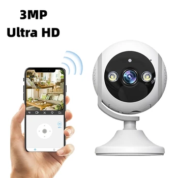 3MP Wifi Kamera Açık Kablosuz Güvenlik Kamera 4K IP izleme Kamera Panoramik 180°Süper Büyük Görüş gözetim Kameraları