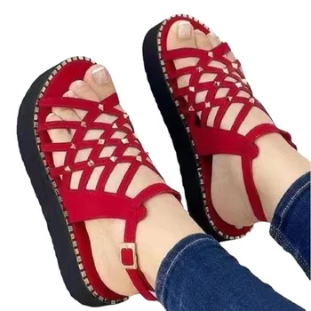 Kadın Sandalet Hafif platform sandaletler Yaz Ayakkabı Kadın Topuklu Sandalet 2023 Rahat Chaussure Femme Düz Topuk Sandalias