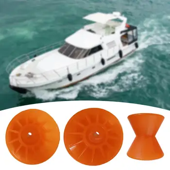 Tekne römorku yaprak makası Rulo Kolay Kurulum Taşınabilir Kalıplı Turuncu 3.5 inç Montaj Genişliği Stoper Poli Yay Makaralı Römork Salma Silindiri