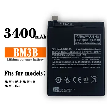 Yeni BM3B 100 % Orijinal Pil İçin Xiaomi Mıx 2 2S Mıx2S Mıx EVO Yüksek Kapasiteli 3400mAh Cep Telefonu Yedek Dahili Batteria