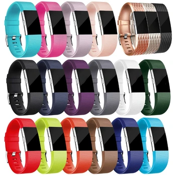 Silikon Spor Bilek Kayışı Fitbit Şarj 2 için saat kordonları Yedek Bileklikler Smartwatch Band Bilezik Fitbit Şarj 2 İçin
