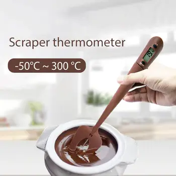 Çikolata Gıda Sıcaklık Ölçer Karıştırma Kazıyıcı Dijital Spatula Termometre
