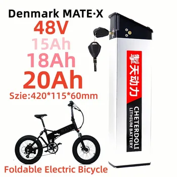 Danimarka DOSTUM.X Katlanabilir Elektrikli Bisiklet 18650 Yedek Pil 48V 20Ah 52V 20Ah 18Ah 15Ah İle 2A Hızlı Şarj Cihazı