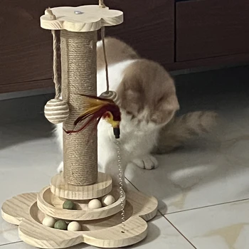 Kedi Scratchers Aşınmaya dayanıklı ve Kepek Değil Kedi tırmalama sütunu Sisal Pençe Kurulu Kedi Oyuncak Ev Dikey Kedi Tırmanma Çerçevesi