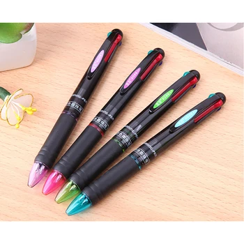 12 Adet Nötr Kalemler 4 Geri Çekilebilir Basın Tükenmez Kalem Renkli Yazma Aracı Anaokulu Şirket Ev