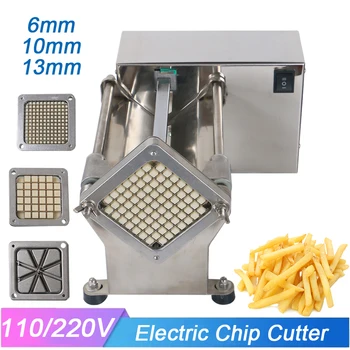Paslanmaz Çelik Elektrikli Masa Üstü Kesme Patates Cipsi patates kızartma makinesi Fritöz Sebze Şeritler Zar Kesici Küp Mutfak için