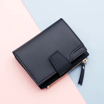 Kadın Cüzdan Siyah Mavi Kısa Kadın Çanta 15 Bit 2 Büyük Pozisyon Moda kart çantası Cüzdan 2023 Yeni Kredi kart çantası s Kız Hediye