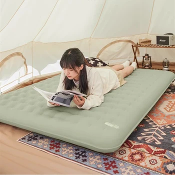 Kamp Açık Yatak Çift Boyutu Şişme Elastik Çift Yatak El Pompası Materasso Gonfiabile Mobilya Yatak Odası İçin
