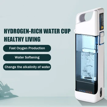 300ML Hidrojen Su Şişesi Taşınabilir Filtre Ionizer Su Şişesi 7W / 1200mAh USB Powered Plastik Güvenlik Sağlık Açık Spor için