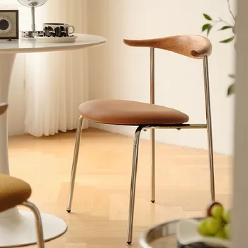 Mobil İskandinav Vanity yemek sandalyeleri Bar Masası İskandinav Ergonomik Tasarımcı Lüks ahşap sandalye Zemin Silla Plegable Ev Mobilyaları