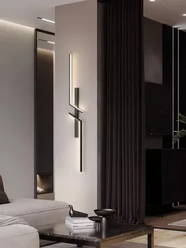 Modern led duvar lambası Minimalist Yatak Odası Başucu Led Aplik Uzun Şerit Parlaklık Oturma Odası Kanepe Ev iç mekan aydınlatması Fikstür