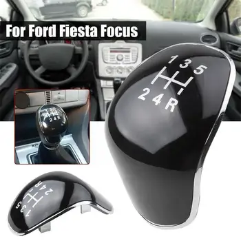 5 Hız Vites Topuzu bot kılıfı Araba vites Topuzu Kafa kapatma başlığı Ford Fiesta İçin ABS Siyah K0M3