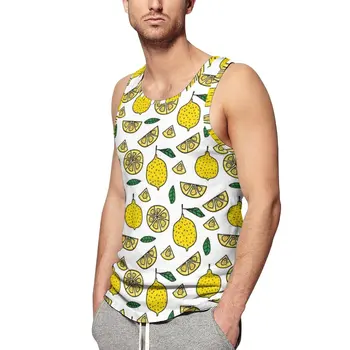 Limon Tank Top Erkek Gıda Meyve Yaprağı Üstleri Yaz Özel Eğitim Streetwear Boy Kolsuz Yelekler
