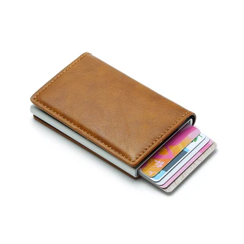 Kredi kart tutucu Erkekler için Deri RFID Banka kart tutucu s Cüzdan Mini Para Klipleri İş Lüks Kadın Küçük Çanta