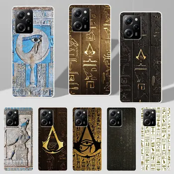 Mısır Nefertiti Anubis Ankh Kılıf Xiaomi Poco X5 Pro M5s M4 X3 NFC F3 M3 M5 Pocophone F1 X4 GT M2 TPU Yumuşak Şeffaf Telefon Kapak