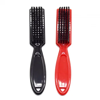 Kabul edilebilir özel logo plastik saplı sakal temizleme fırçası berber fırçası boyun süpürgesi aracı